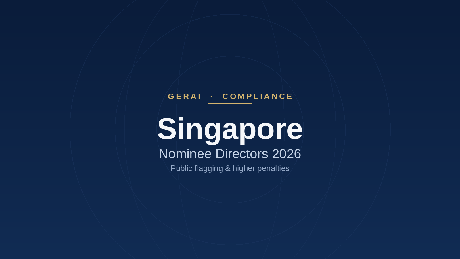 Singapore Nominee Directors in 2026